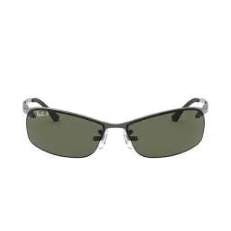 Ray-Ban 0RB3183 Green Polarized Active Lifestyle Rectangular Sunglasses - 63 mm-picture-16