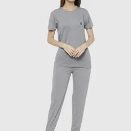 Vimal Jonney Grey Regular Fit Pajama Set-13