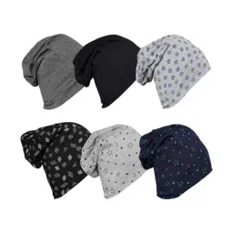 Vimal Jonney Multicolor Printed Beanies Set of 6-11