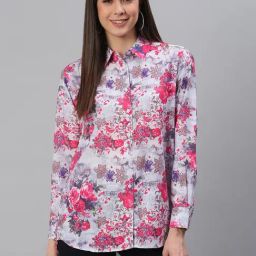 Cation Light Purple Printed Shirt-picture-35