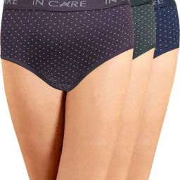 IN CARE Purple & Green Cotton Printed Hipster Panties - Pack Of 3-image-52