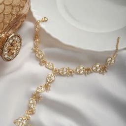 Teejh Navia Pearl & Polki Hand Harness or Haath Phool-image-68