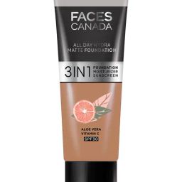 FACES CANADA All Day Hydra Matte - Mini 3IN1 Foundation+Moisturizer+SPF 30 Warm Sand, 15 ml-image-1