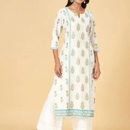 Rangmanch by Pantaloons Off-White Printed Straight Kurta-image-45
