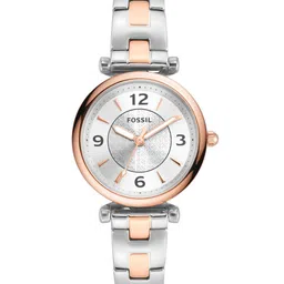 Fossil Women Silver-Toned Carlie Analogue Watch ES5201-image-92