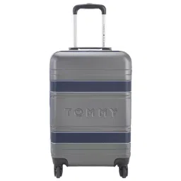 Tommy Hilfiger Grey & Navy Medium Hard Cabin Trolley - 45 cm-image-72