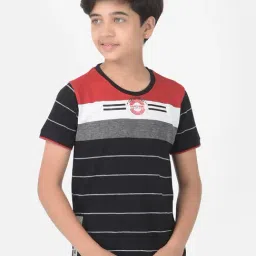 Crimsoune Club Boy Multi-Color Colourblocked Round Neck T-shirt-picture-24