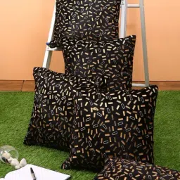Romee Black Velvet Cushion Cover - Set of 5-18
