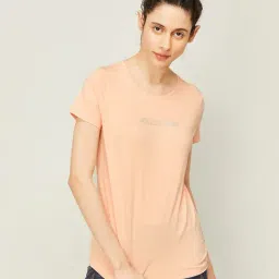 KAPPA Peach Cotton Regular Fit Sport T-Shirt-image-43