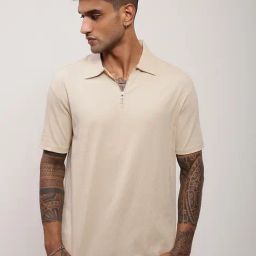 showoffff Showoff Cream Cotton Slim Fit Polo T-Shirt-picture-35