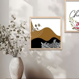 Kotart Brown & White 2 Pieces Printed Wooden Wall Arts-picture-7