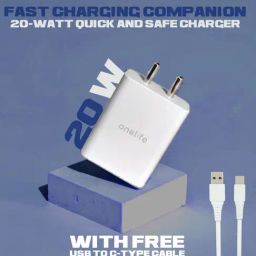 Onelife White Qualcomm 4.0 4 A Single Port Mobile Charger with Detachable Cable image 2