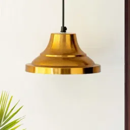 ExclusiveLane Golden Iron Modern Pedestal' Handcrafted Hanging Pendant Lamp Shade-image-29