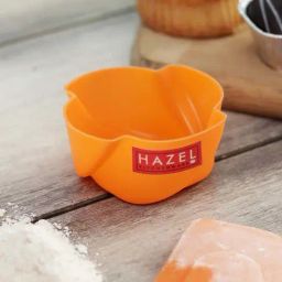 HAZEL Orange Silicone Rose Shape Muffin Mould (0.05 L) - Set of 6-31