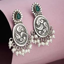 Fabindia Silver Dangler Earrings-image-14