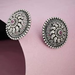 Fabindia Silver Stud Earrings-image-75