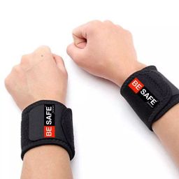 Besafe Forever Wrist Support Band/Brace for Gym Sports, Black, Pack of 2-47