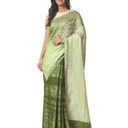 Navyasa By Liva Green Jacquard Saree-image-15