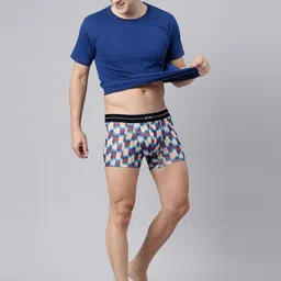 pivot Men Geometric Printed Trunks image 3