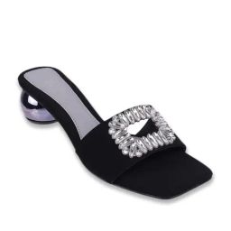 Metro Women Black Slides-picture-4