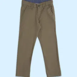Pantaloons Junior Beige Cotton Regular Fit Trousers-picture-35