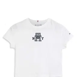 Tommy Hilfiger Kids White Logo Regular Fit T-Shirt-picture-46