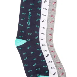 Allen Cooper Multicolor Printed Socks - Pack of 3 image 1