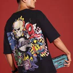 MARVEL STREET Humor and Comic Printed Relaxed Fit Pure Cotton T-shirt-picture-4