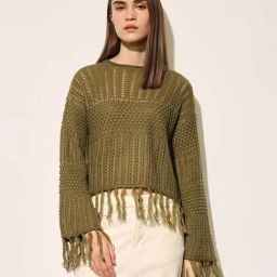 Only Green Regular Fit Self Pattern Sweater-picture-5