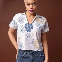 PURVAJA Off White Printed Top-picture-15