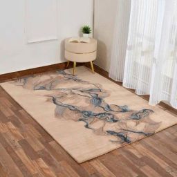 Presto Blue & Beige Wool Abstract Hand Tufted Carpet-picture-5