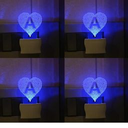 SOMIL Green & Blue Printed Glass Heart Shaped Wall Lamp-picture-7