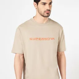 Street 808 by Pantaloons Men Typography Printed Round Neck Cotton Boxy T-shirt-picture-29
