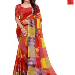 Moda Rapido Floral Pure Georgette Saree-image-87