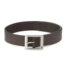 Louis Philippe Men Brown Solid Casual Premium Leather with Brush Nickel Buckle Belt-image-38