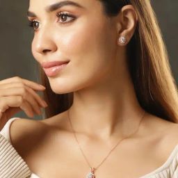 Rubans Rose Gold Tone Plated Set for Women-picture-40