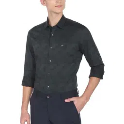Arrow Dark Green Cotton Regular Fit Printed Shirt-picture-49