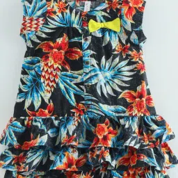 Kiddopanti Kids Black Printed Dress-picture-31