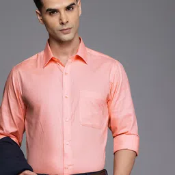 Raymond Slim Fit Self-Design Pure Cotton Formal Shirt-image-43