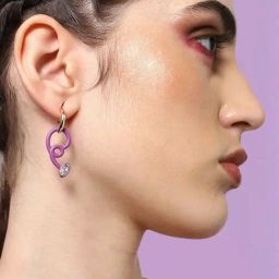 Sohi Gold Plated Casual Designer Stone Drop Earrings-8