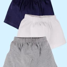 Kiddopanti Boys Navy & White and Grey Melange Boxers (Pack of 3)-picture-12