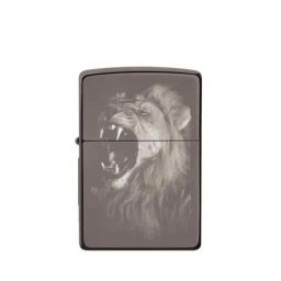 Zippo Grey Lion Design Brass Pocket Lighter-image-91