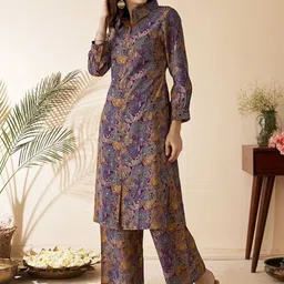 Anouk Floral Printed Tunic With Trousers Co-Ords-picture-43