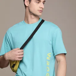WROGN Brand Logo Printed Drop-Shoulder Sleeves Oversized T-shirt-image-22