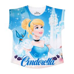 Disney by Wear Your Mind Girls Blue & White Disney Princess Printed Top-image-79