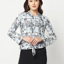 Crimsoune Club White Printed Shirt-image-65