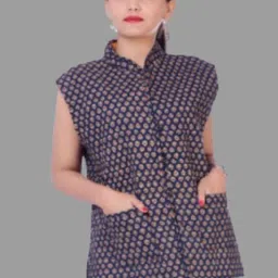 Apratim Women Floral Reversible Longline Tailored Jacket with Embroidered-image-51