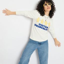 Mast & Harbour Women Typography Printed Pure Cotton Sweatshirt-image-88