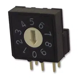 MULTICOMP PRO Rotary Coded Switches SWITCH, ROTARY, R/A, 10X10, 10 POS, 3X3, MCRV3AF-10R-V-B-picture-14
