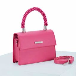 Forever Glam by Pantaloons Fuchsia Medium Satchel Handbag-image-48